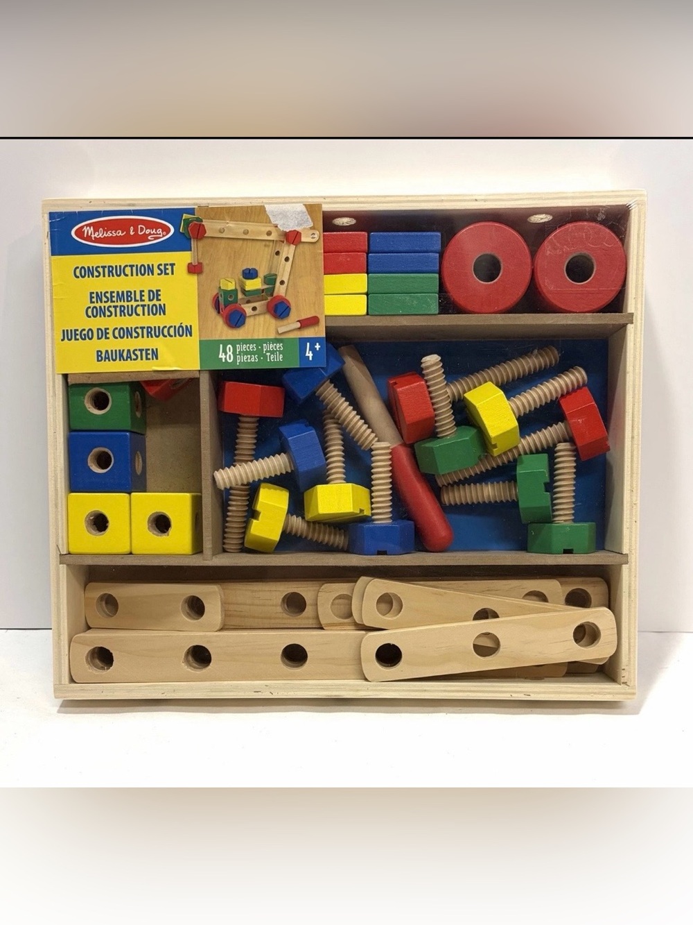 Melissa & Doug Kids Wooden Construction Set NEW SEALED